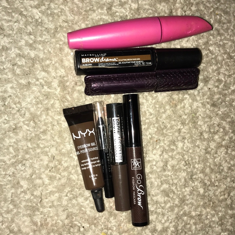 Brow and eye bundle nyx and maybelline products